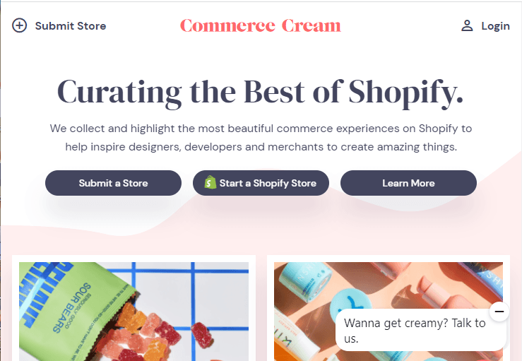commerce cream web design