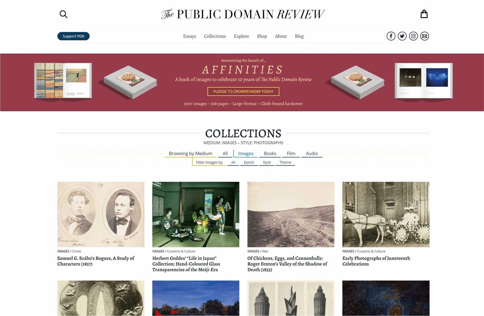 public domain review screenshot