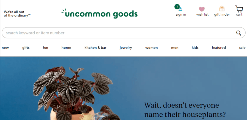 uncommon goods website