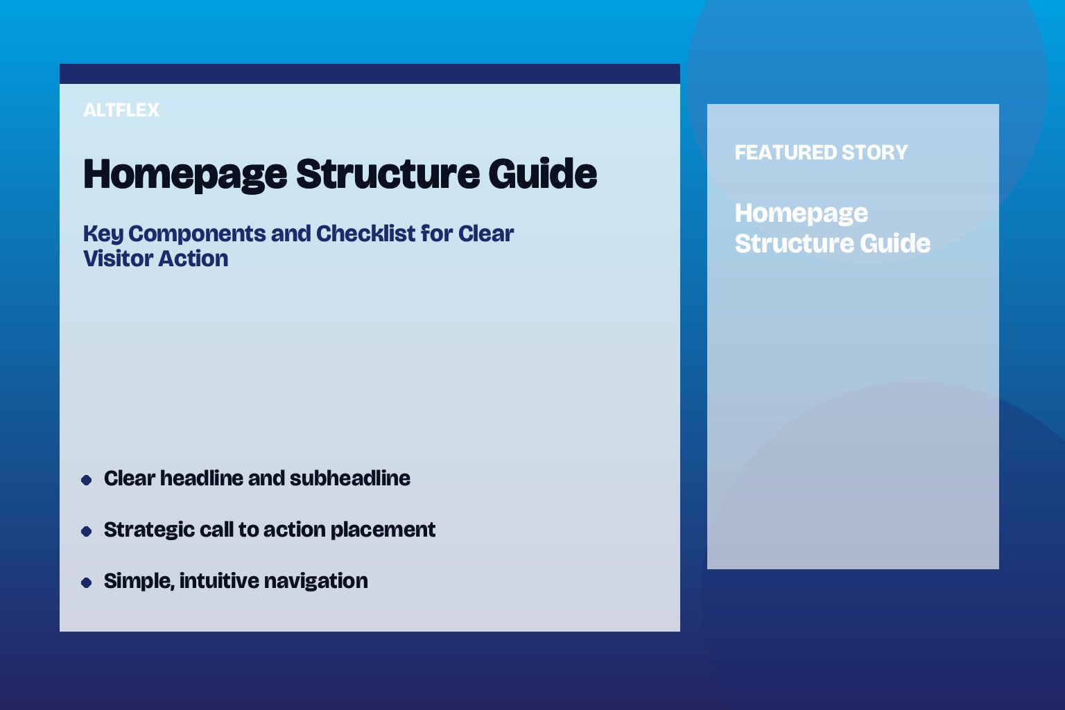 Structuring Your Homepage for Clear Visitor Action with Altflex Website Templates