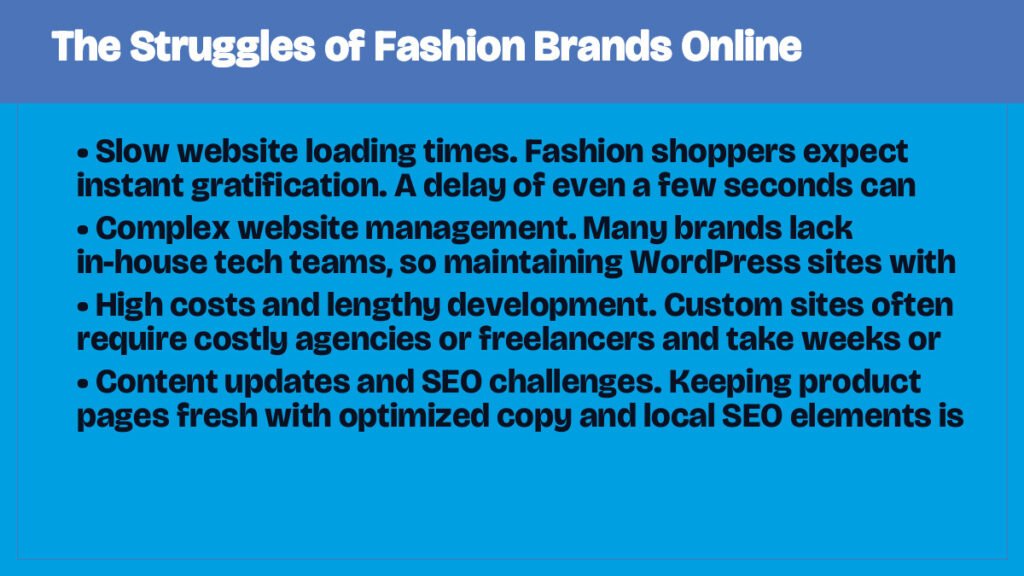 The Struggles of Fashion Brands Online