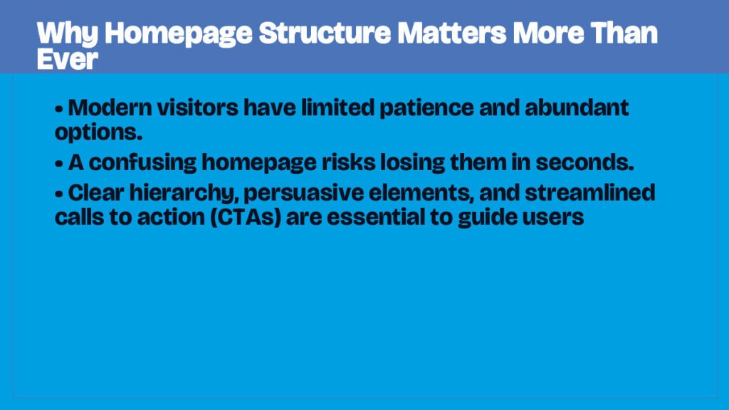 Why Homepage Structure Matters More Than Ever