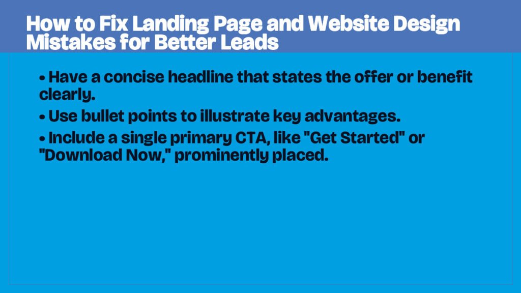 How to Fix Landing Page and Website Design Mistakes for Better Leads