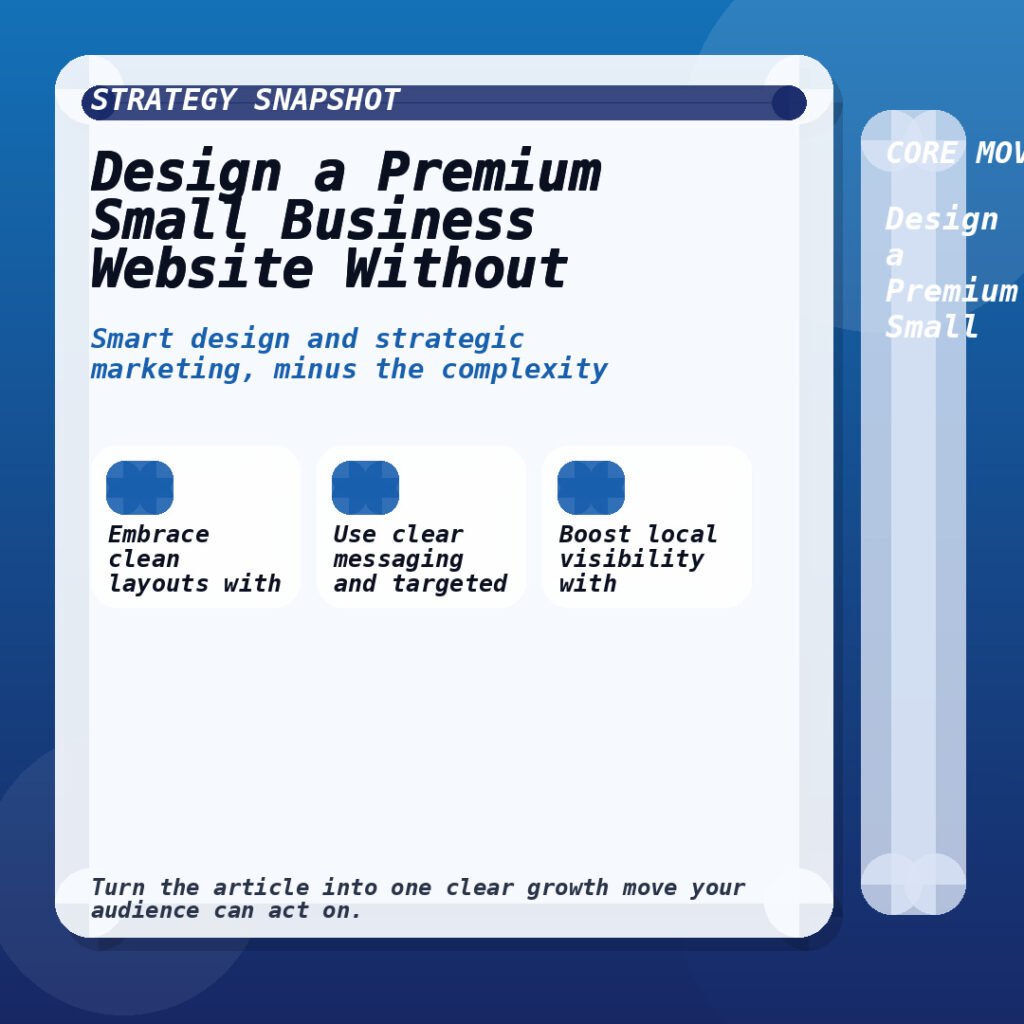 Design a Premium Small Business Website Without Overbuilding